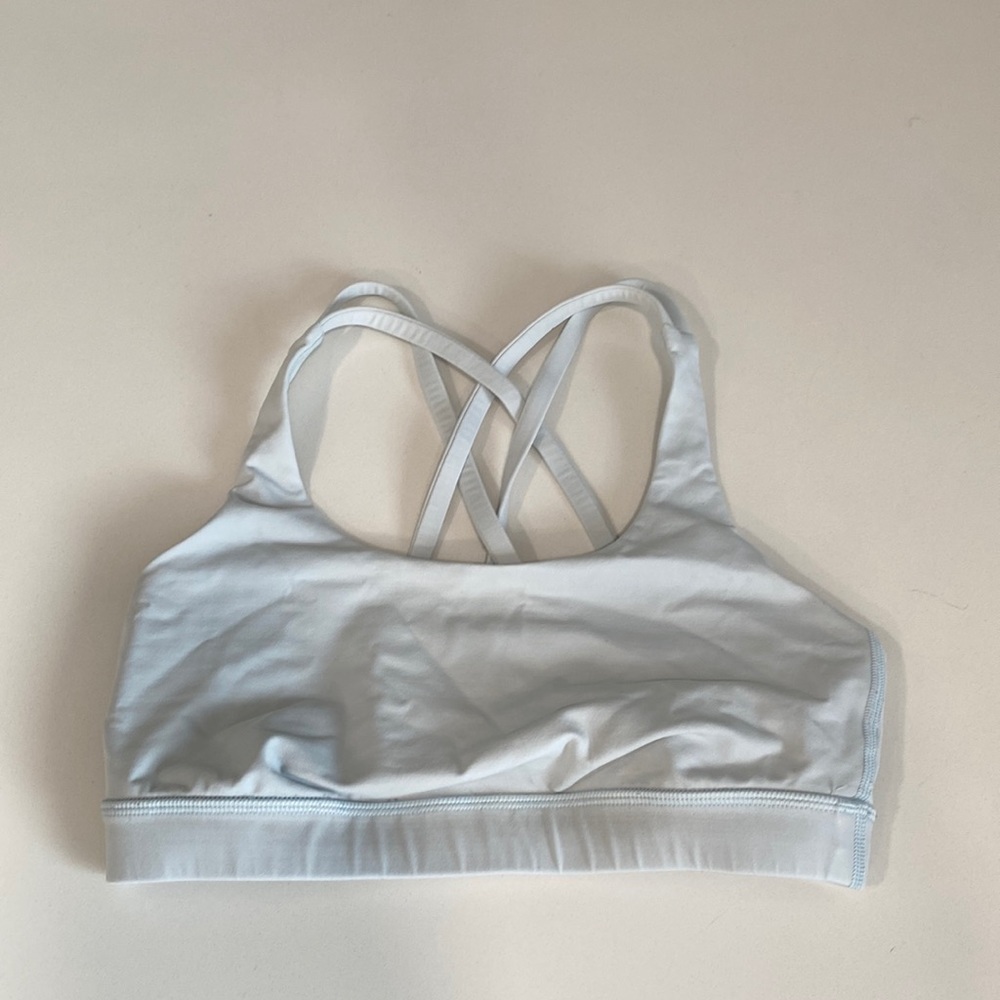 Lululemon energy bra. Size 6. Light blue